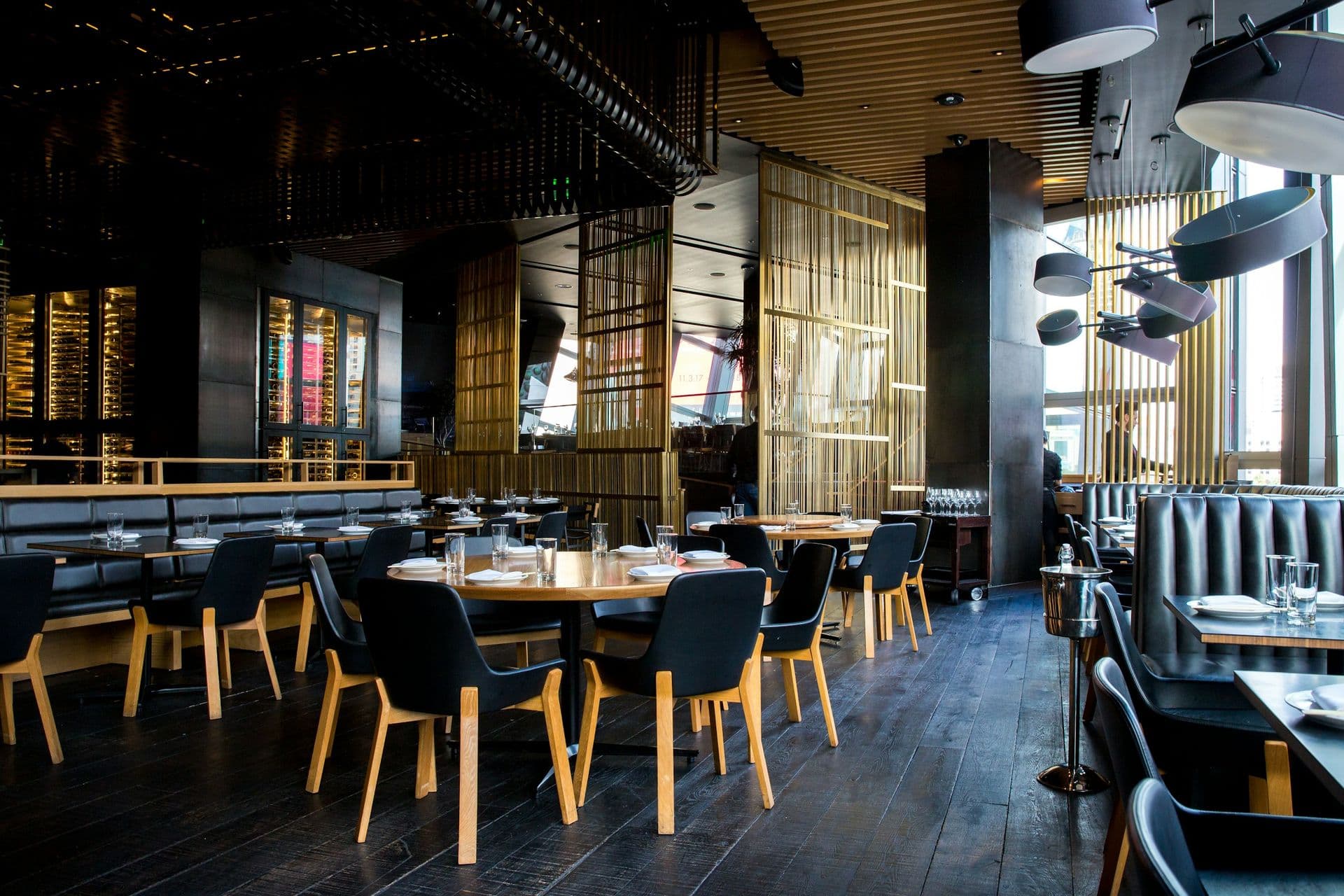 Restaurant interior at service