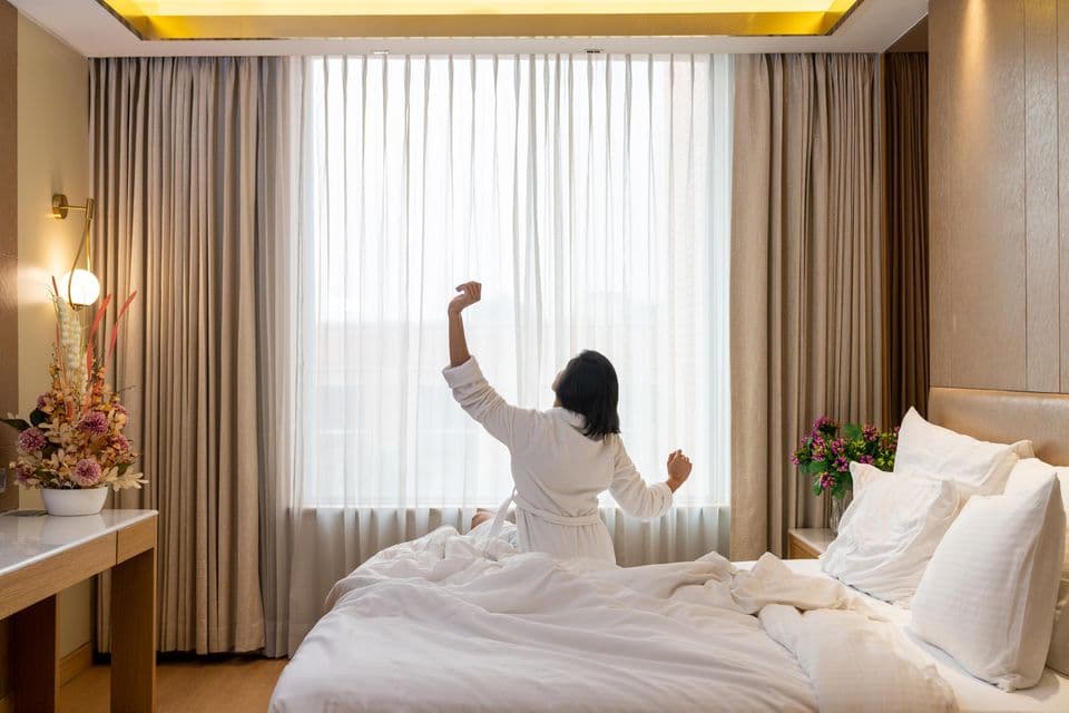 Room with a model at Hotel Nirvana, Ludhiana, Punjab.